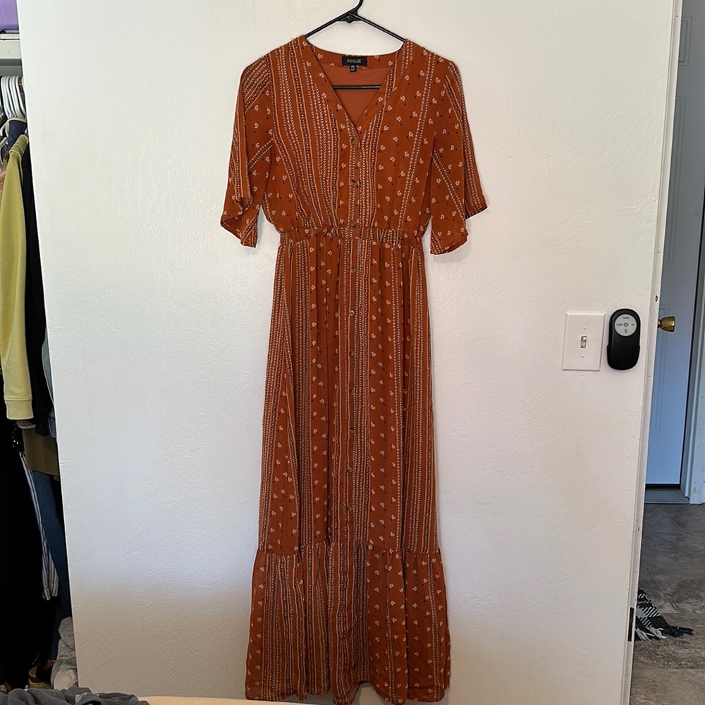 Rust Roolee maxi dress